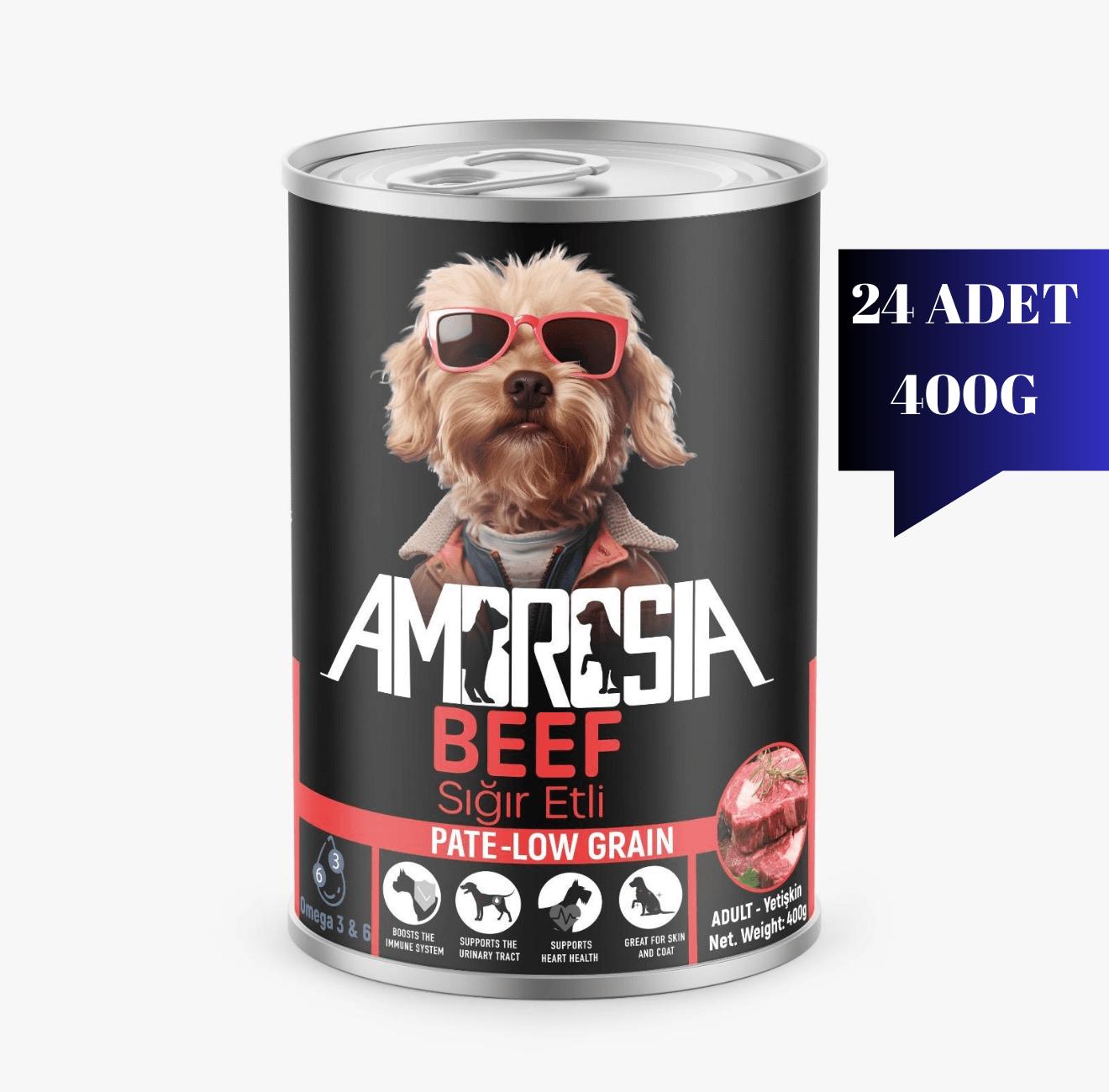 Ambrosia Dana Etli Yetişkin Köpek Maması 400gr 24Adet