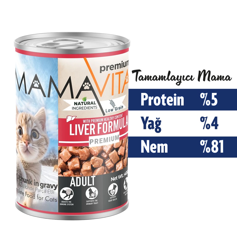 Mamavita Ciğerli Yetişkin Kedi Maması 24 Adet