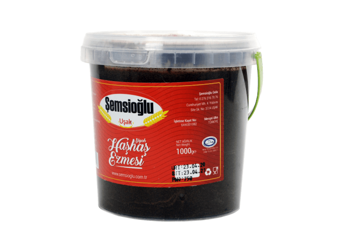 ŞEMSİOĞLU SİYAH HAŞHAŞ EZMESİ 1 KG