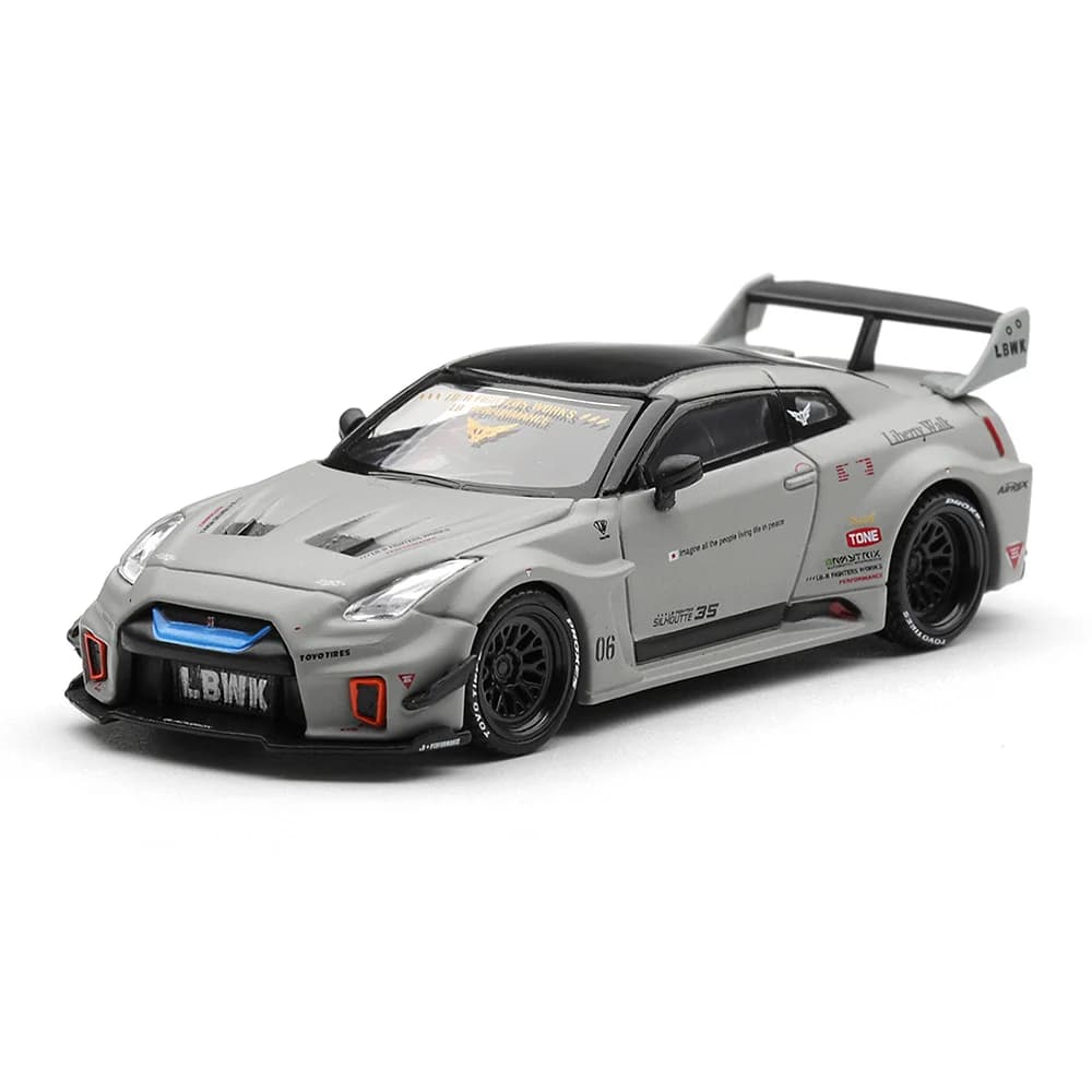 LB-Silhouette WORKS GT 35GT-RR マットグレー MINI GT: 1/64 NISSAN LB-Silhouette WORKS GT 35GT-RR Ver.1 Matt Grey