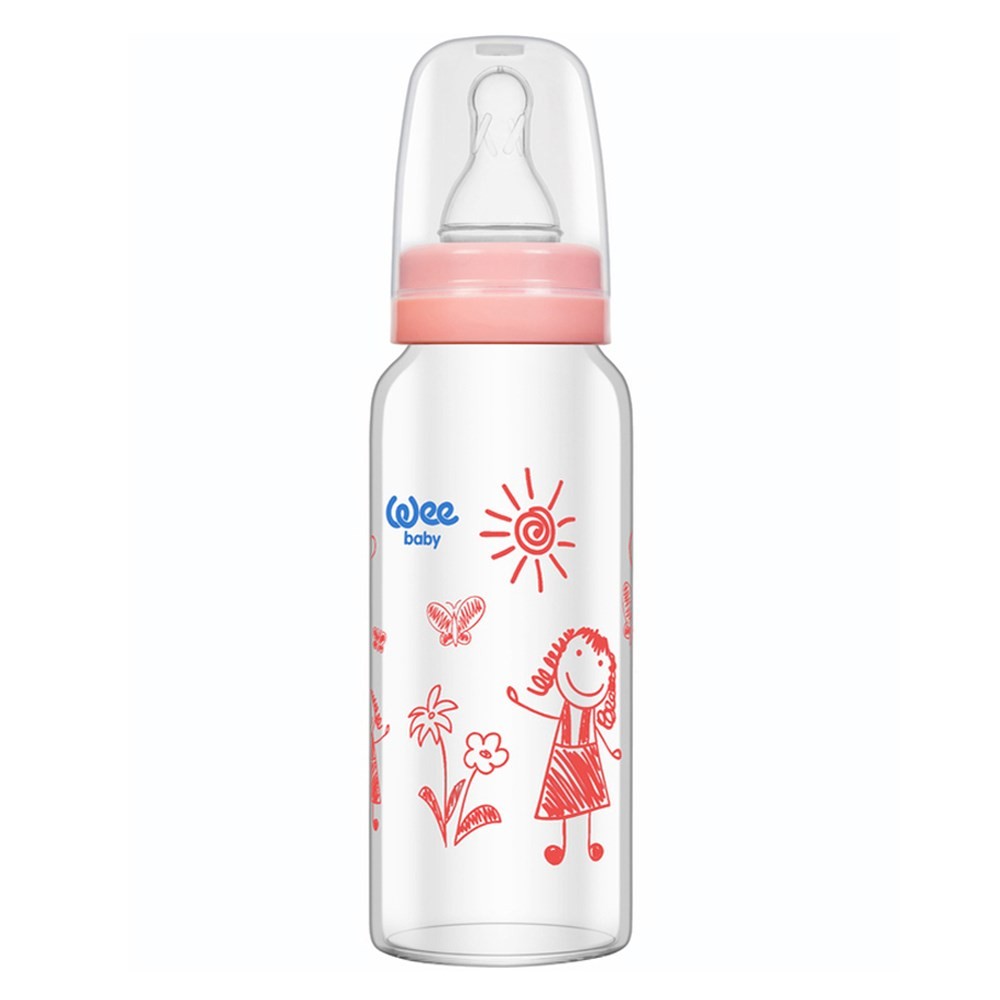 Wee Baby Isıya Dayanıklı Cam Biberon 180 Ml