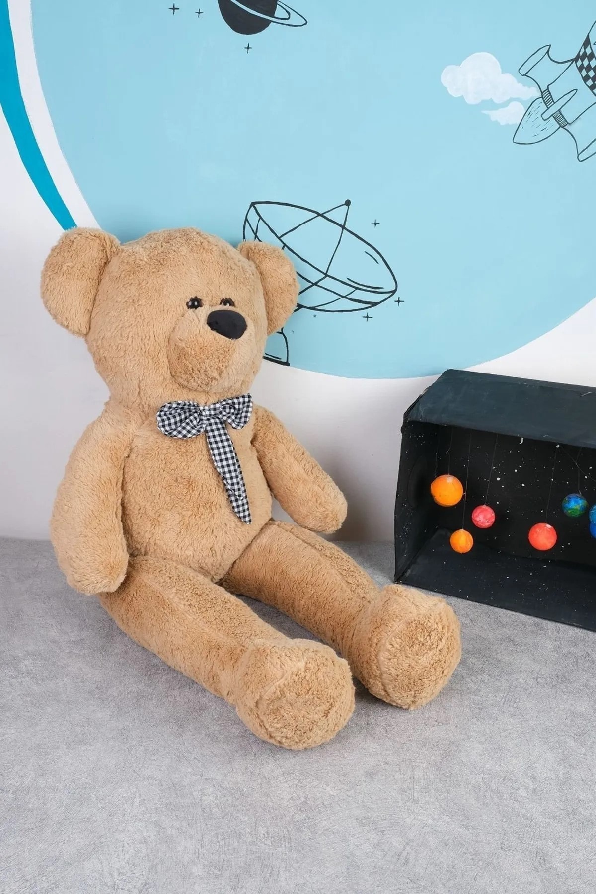 75 Cm Kurdelalı Ayı Peluş 