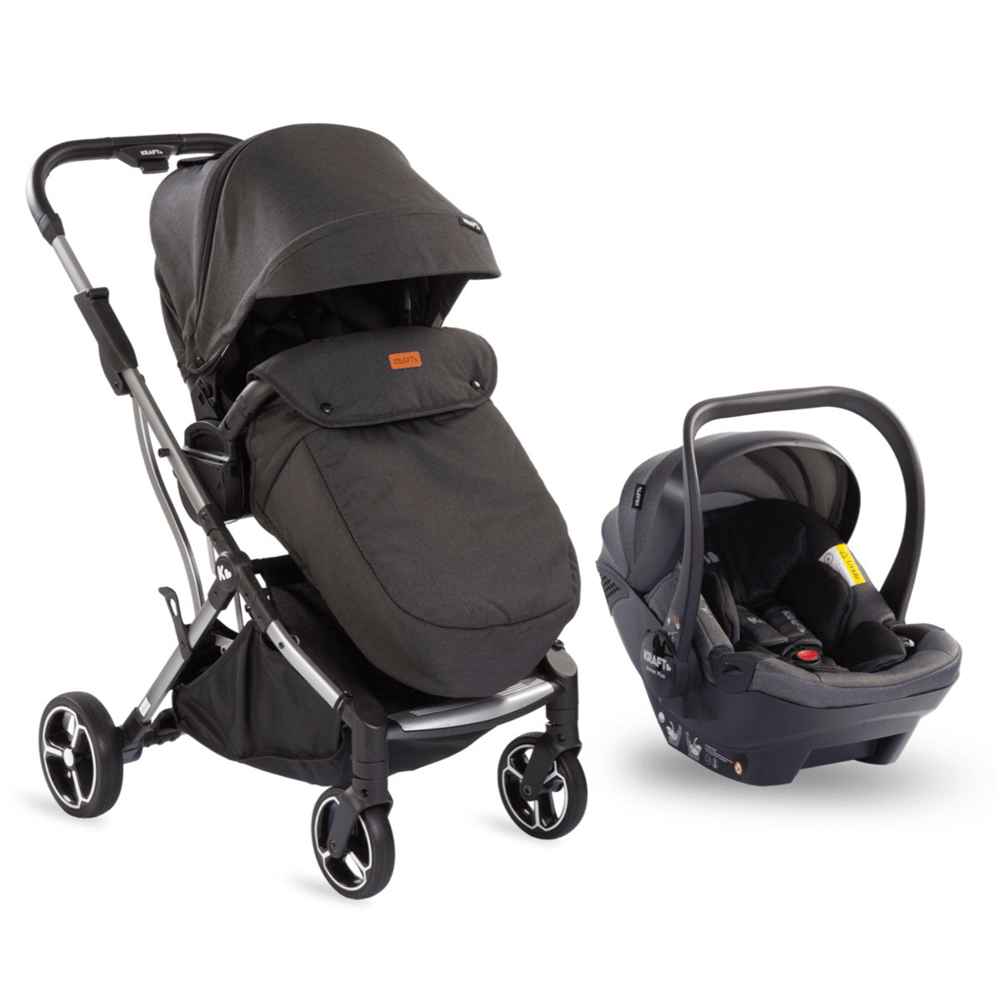 Kraft Time S Çift Yönlü Travel Sistem Bebek Arabası Dark Grey