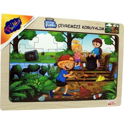 Playwood Ahşap Eğitici Puzzle Çevremizi Koruyalım