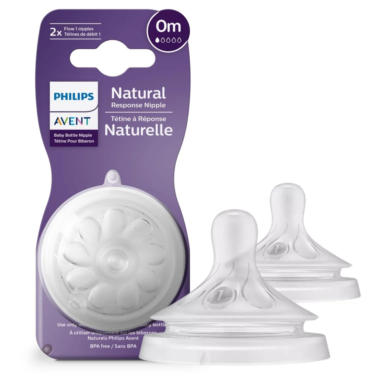 Philips Avent Doğal Tepkili Biberon Emziği 2li 1 Numara 0 Ay