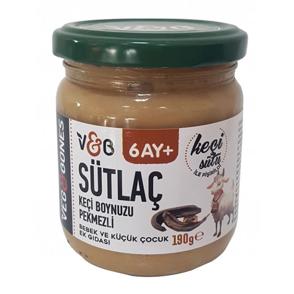 Veg&bones Keçi Sütlü Keçi Boynuzu Pekmezli Sütlaç 190 Gr