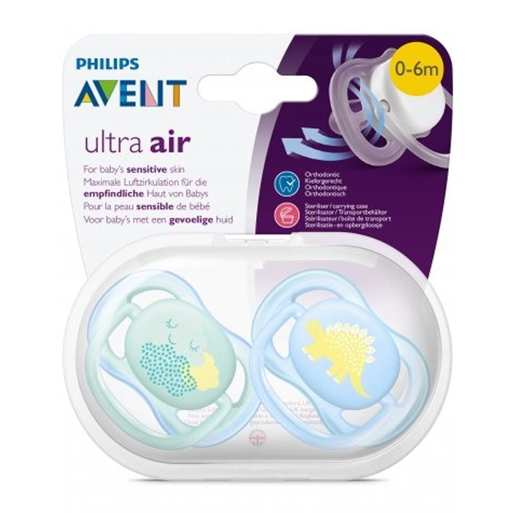 Philips Avent Scf344/20 Ultra Air Silikon Emzik 2Li 0-6 Ay Desenli Erkek