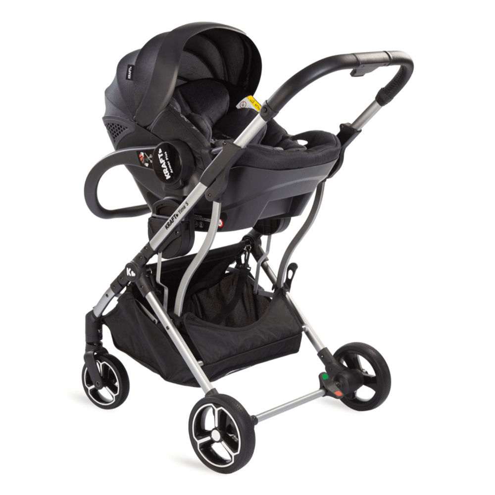 Kraft Time S Çift Yönlü Travel Sistem Bebek Arabası Dark Grey