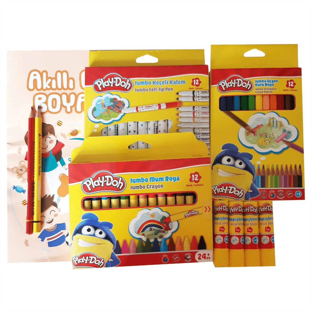 Play-Doh Kırtasiye Seti 58 Parça Ve Boyama Evi Unisex