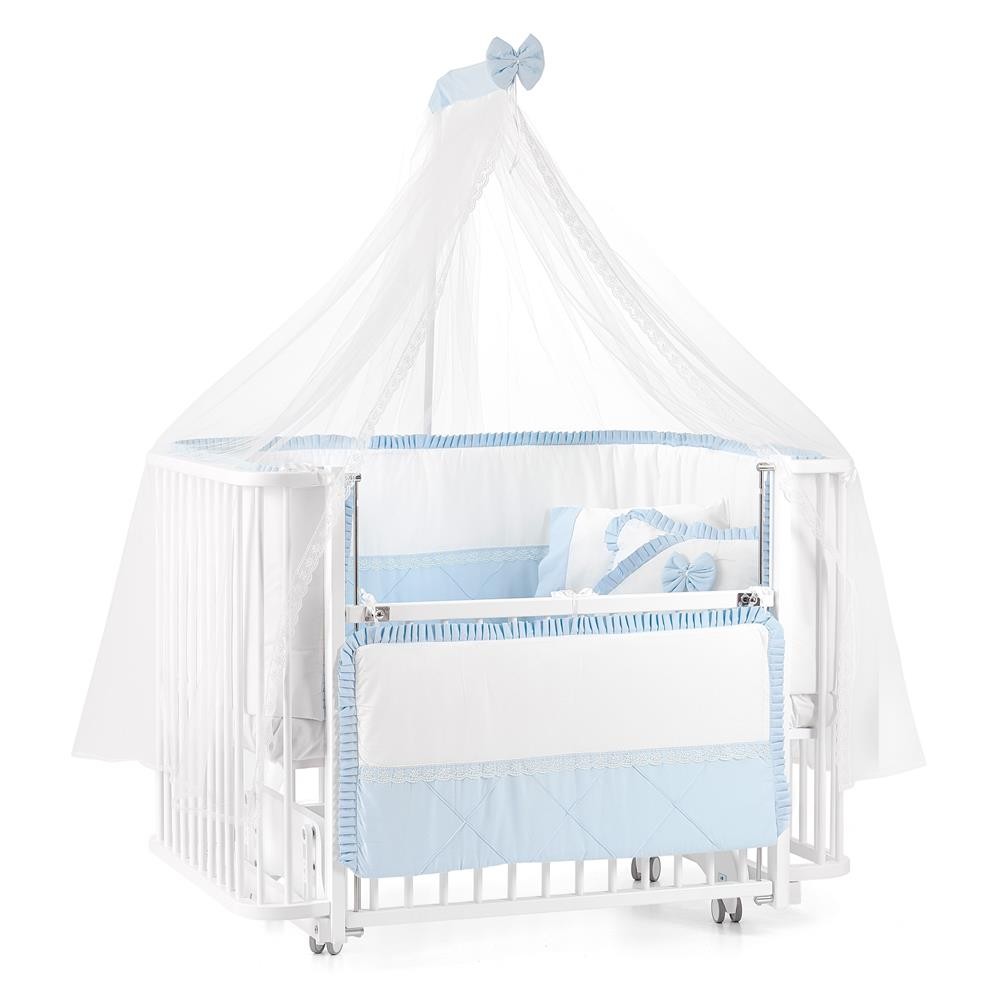 Meltem Smart Bambino Beşik 70X110 Cm Beyaz Mavi