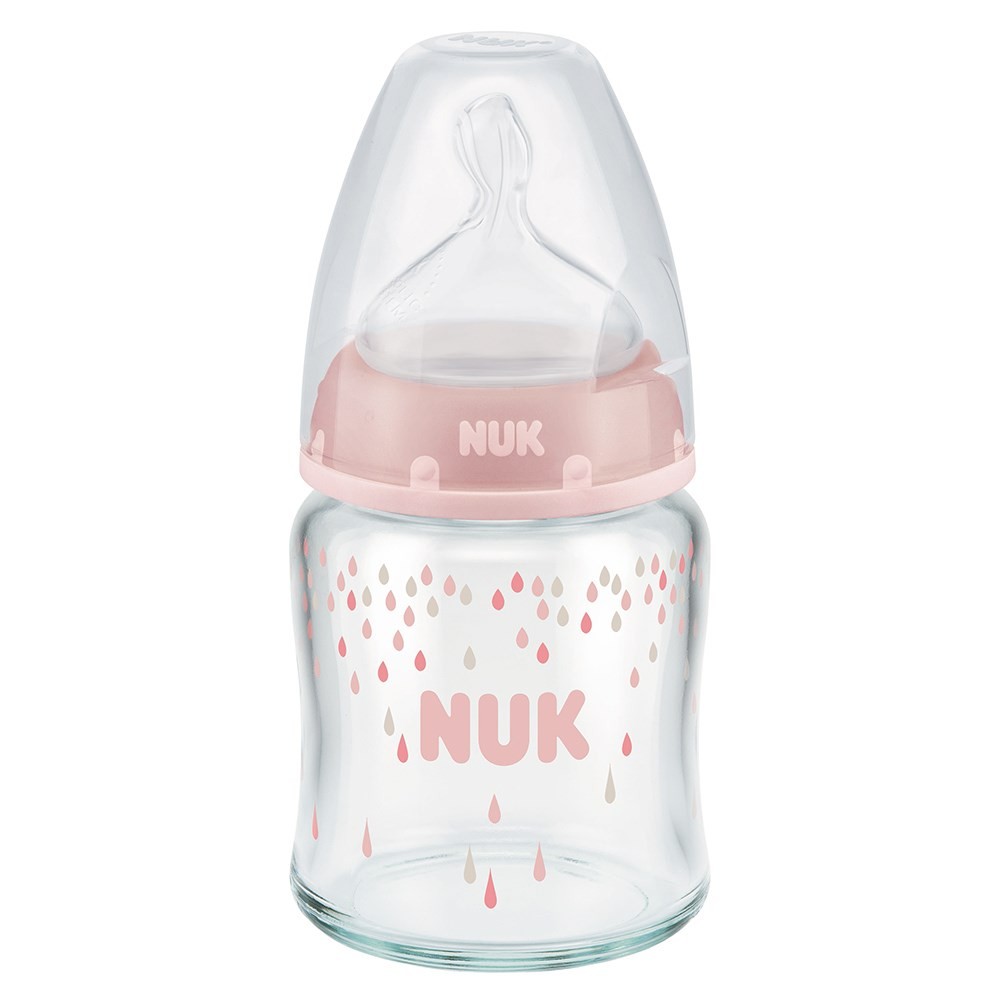 Nuk Fc Plus Silikon Emzikli Cam Biberon 120 Ml Pembe