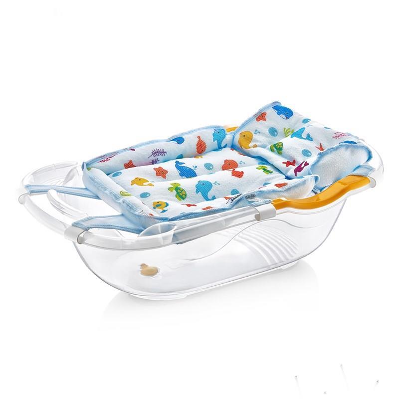 Babyjem Köpüklü Desenli Bebek Küvet Filesi Mavi