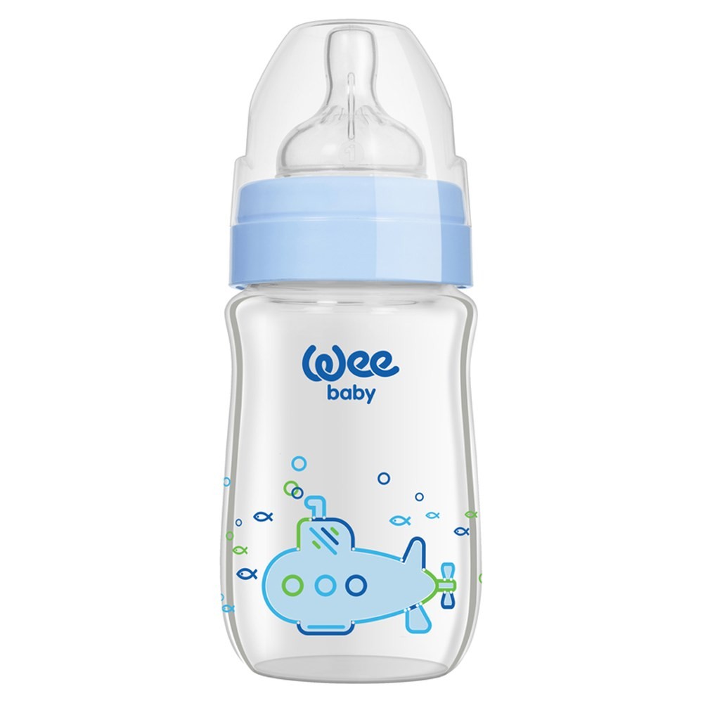 Wee Baby Klasik Plus Geniş Ağızlı Isıya Dayanıklı Cam Biberon 180 Ml