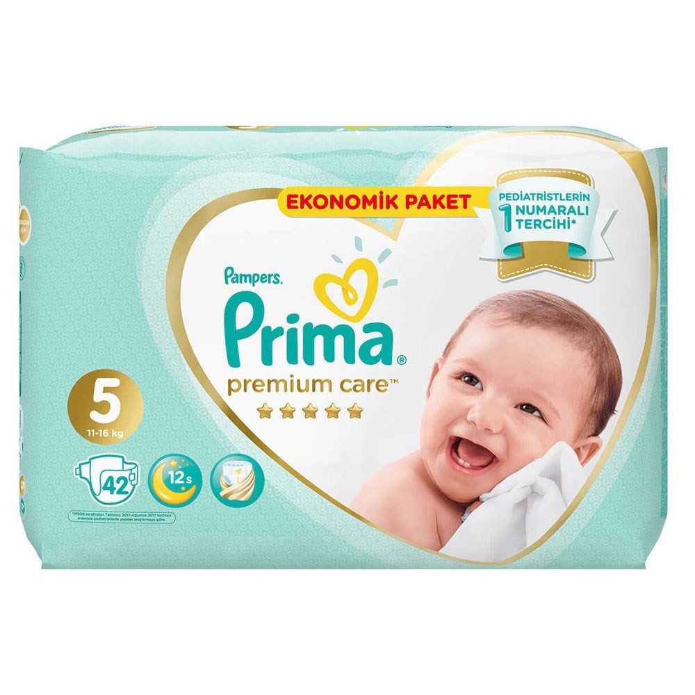 Prima Premium Care Bebek Bezi 5 Beden Juniour 18+ Kg 42Li Ekonomik Paket