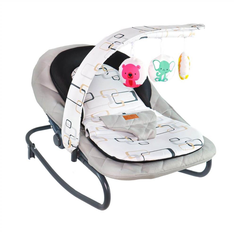 Kanz Destin Plus 5 Farklı Pozisyonlu Oyuncaklı Sallanan Ana Kucağı Gri