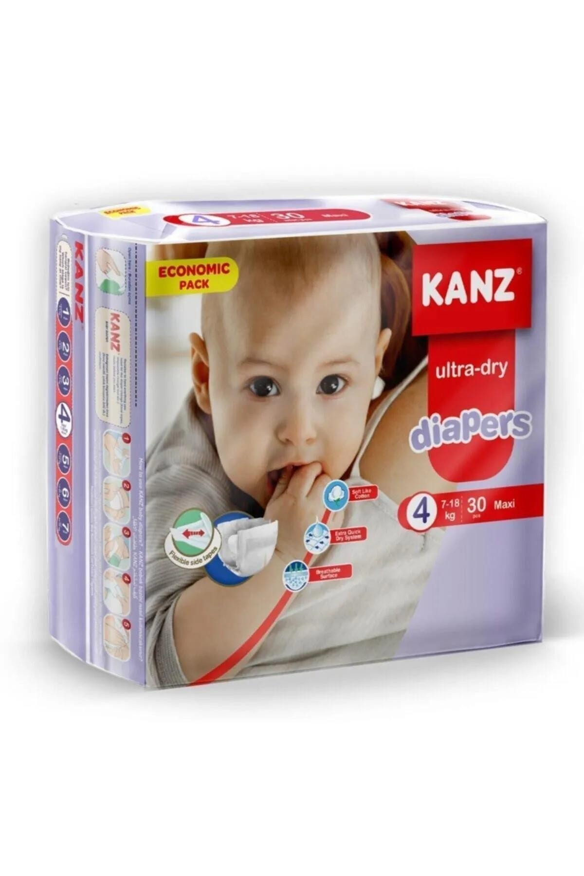 Kanz Bebek Bezi Eko Paket 4 Numara 30lu