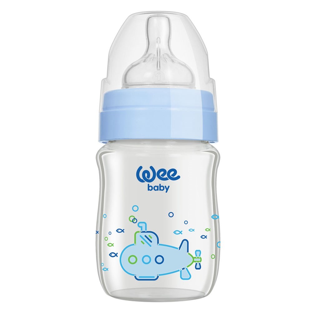 Wee Baby Klasik Plus Geniş Ağızlı Isıya Dayanıklı Cam Biberon 120 Ml