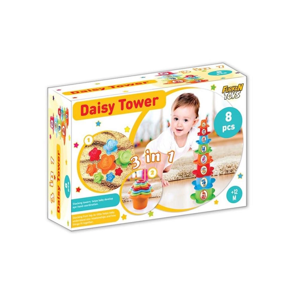 Furkan Toys 3 İn 1 Papatya Kule