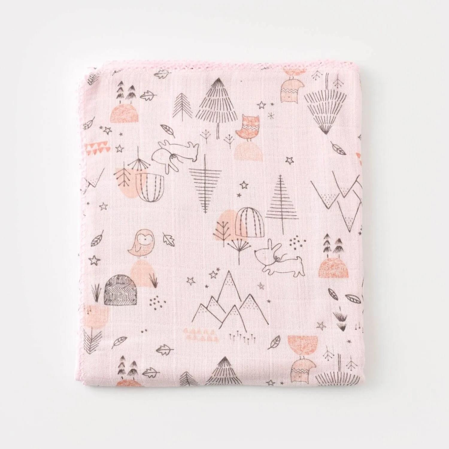Bibaby Battaniye Müslin Mountain Pembe