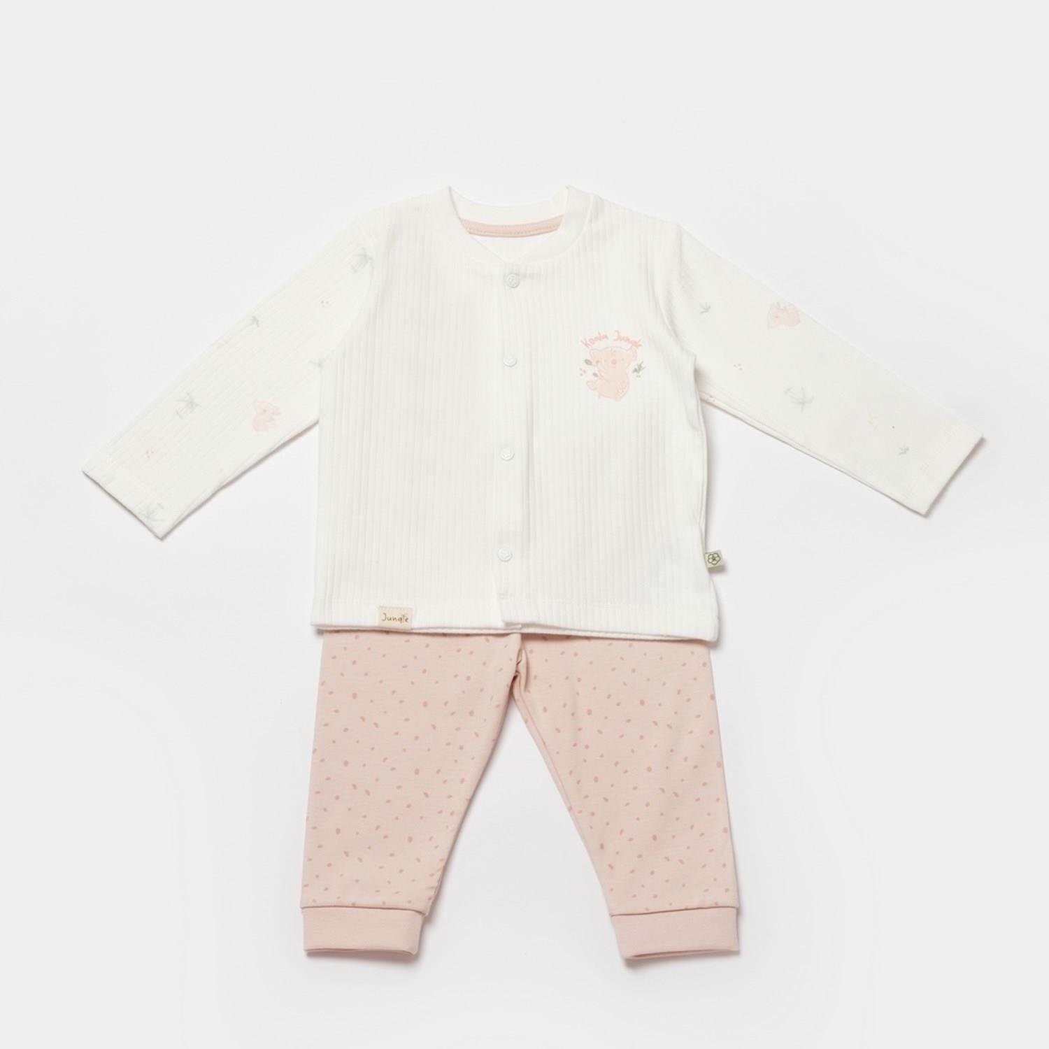 Bibaby Organik Pijama Takımı Koala Jungle Pembe