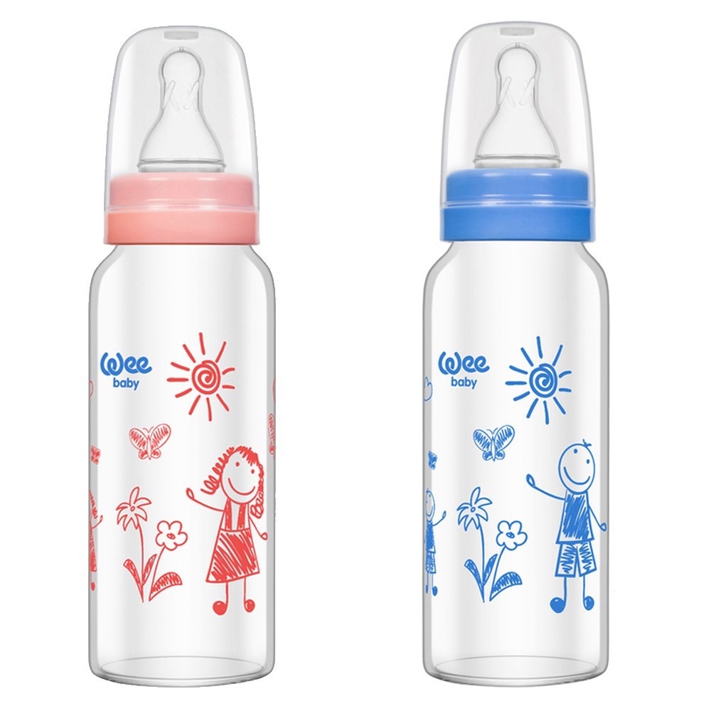 Wee Baby Isıya Dayanıklı Cam Biberon 180 Ml