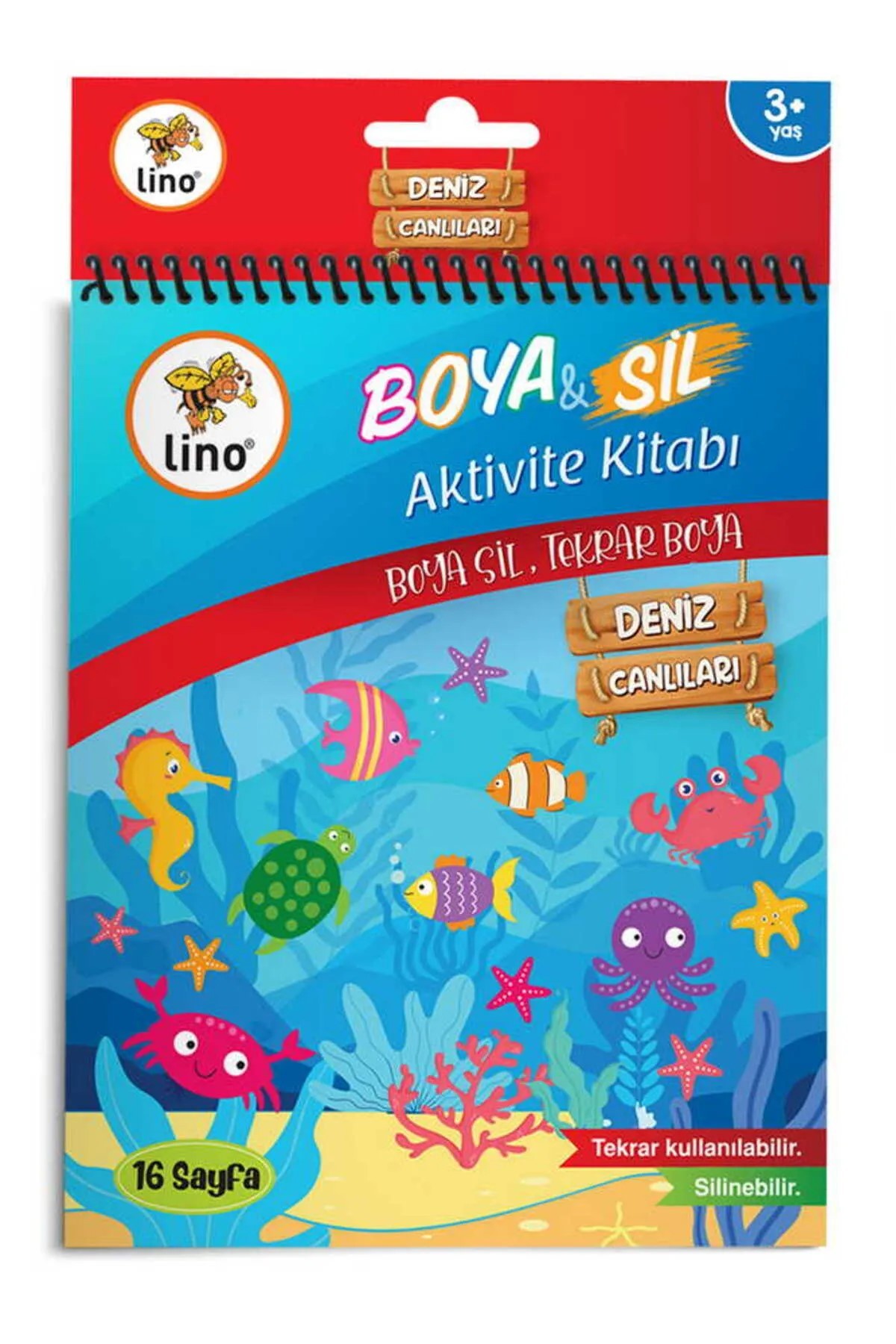 Lino Boya & Sil Aktivite Boyama Kitabı Denizaltı Silinebilir