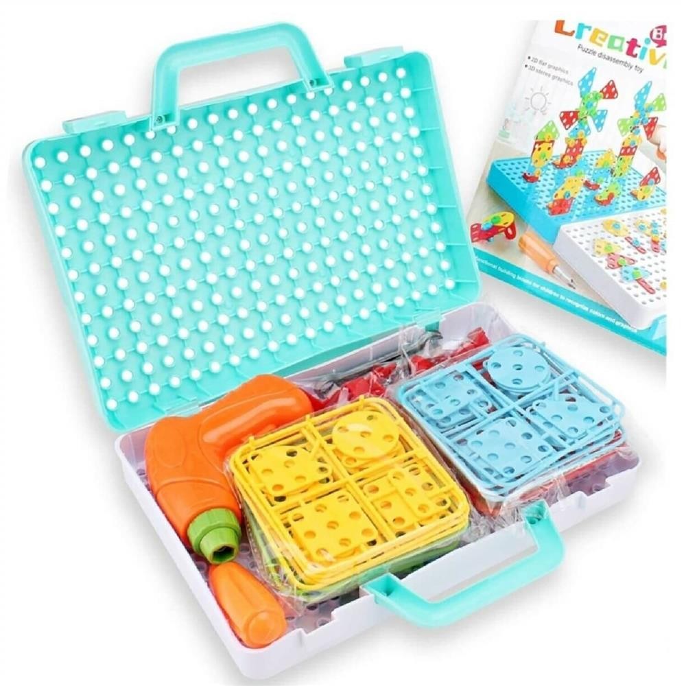 Eğitici Matkap Seti Hayvanlar 3D Stem Creative Unisex