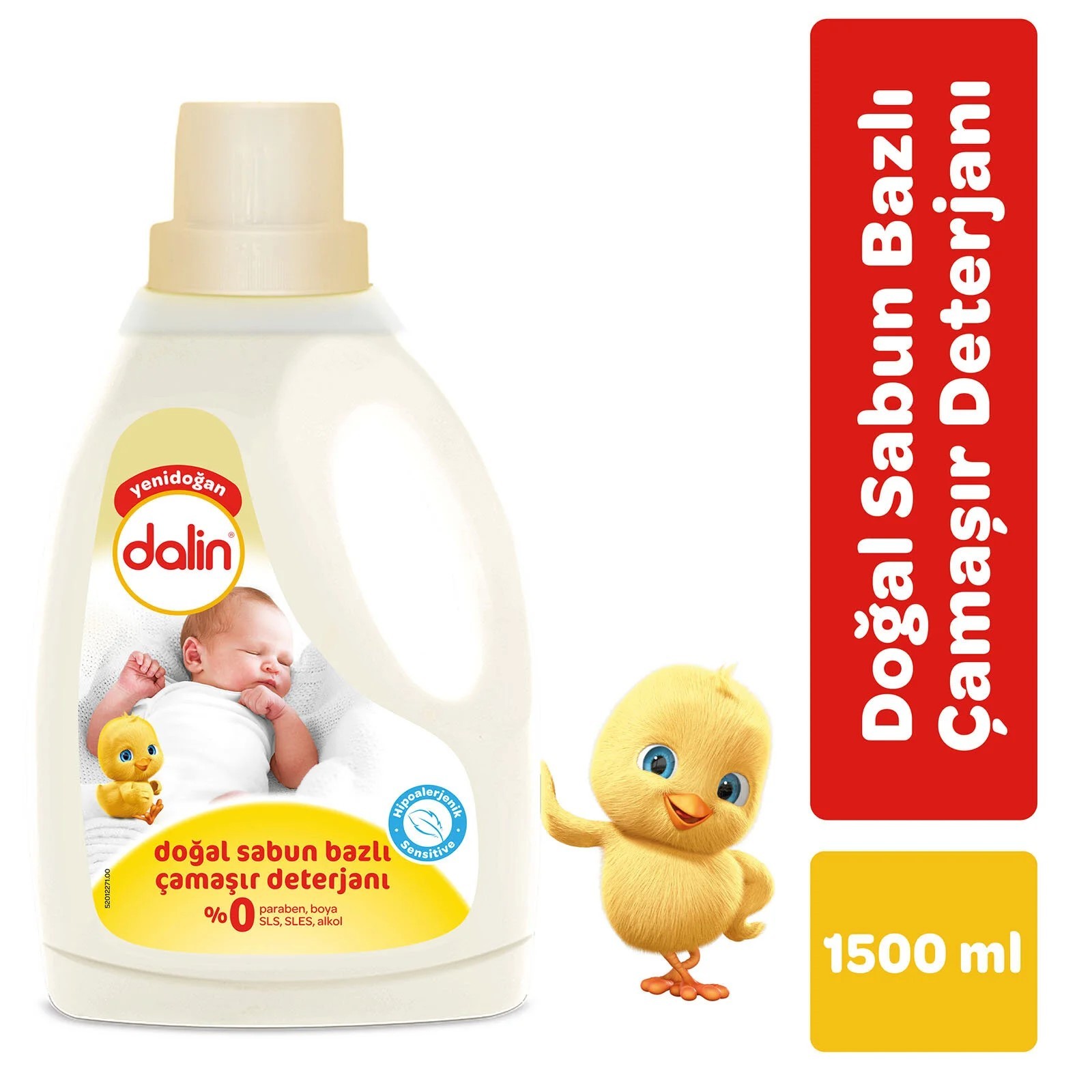 Dalin Doğal Sabun Bazlı Sıvı Bebek Çamaşır Deterjanı 1500 ml