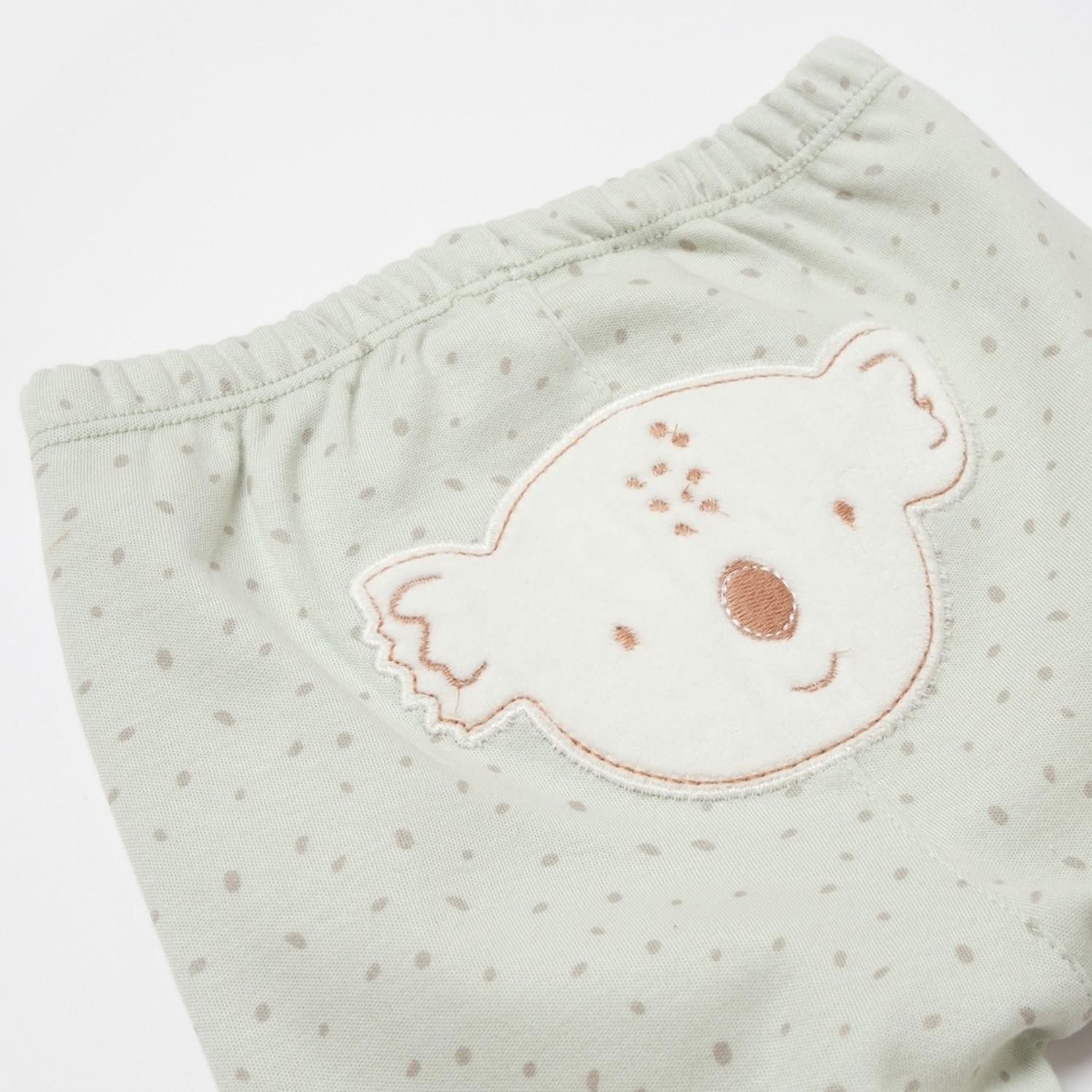 Bibaby Organik Pantolon Patikli Koala Jungle Mint