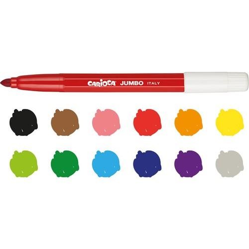 Carioca Jumbo Yıkanabilir Keçeli Boya Kalemi 12li