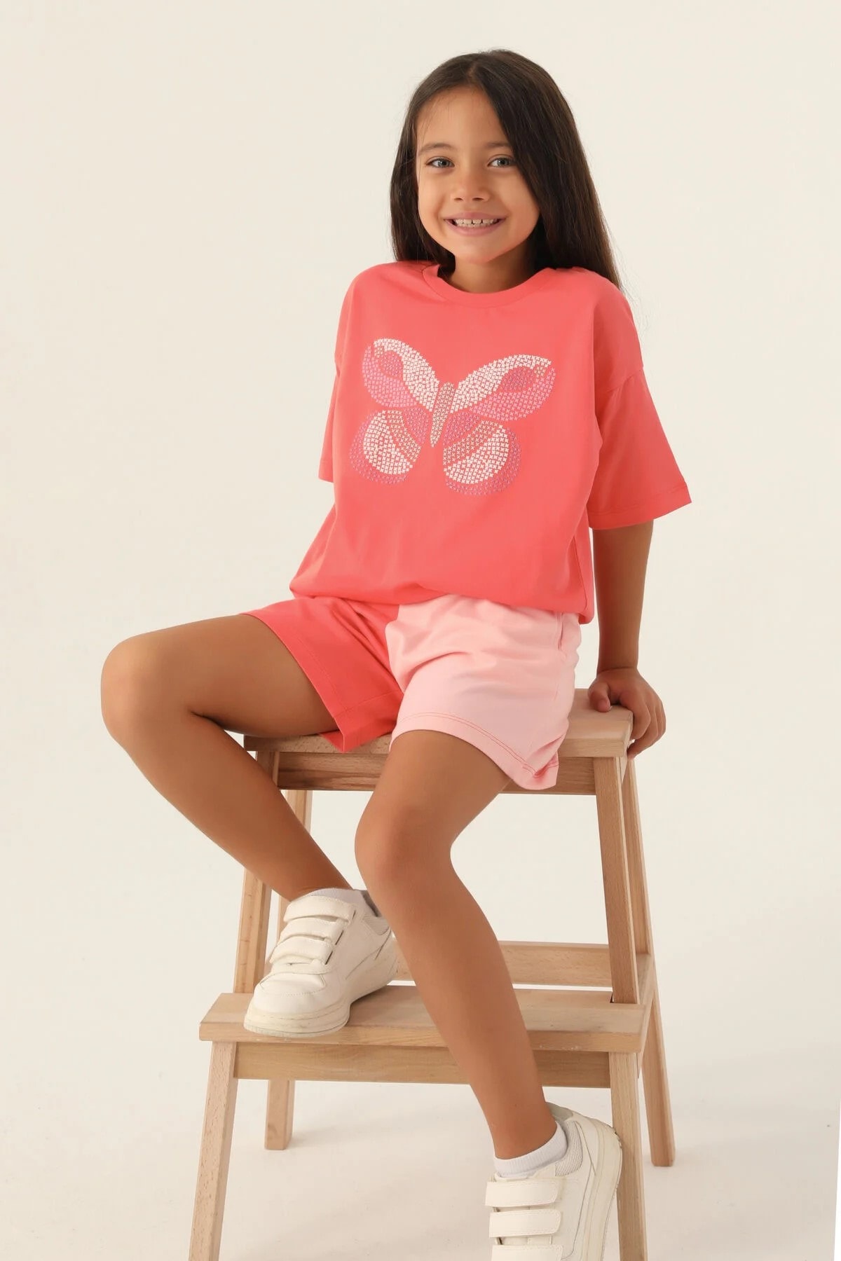 RolyPoly Colour Butterfly Coral Kız Çocuk Şort 2Li Takım