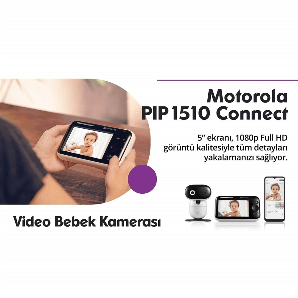 Motorola Pip1510 Fhd Wifi  Connect Bebek Kamerası 5 Inç Lcd