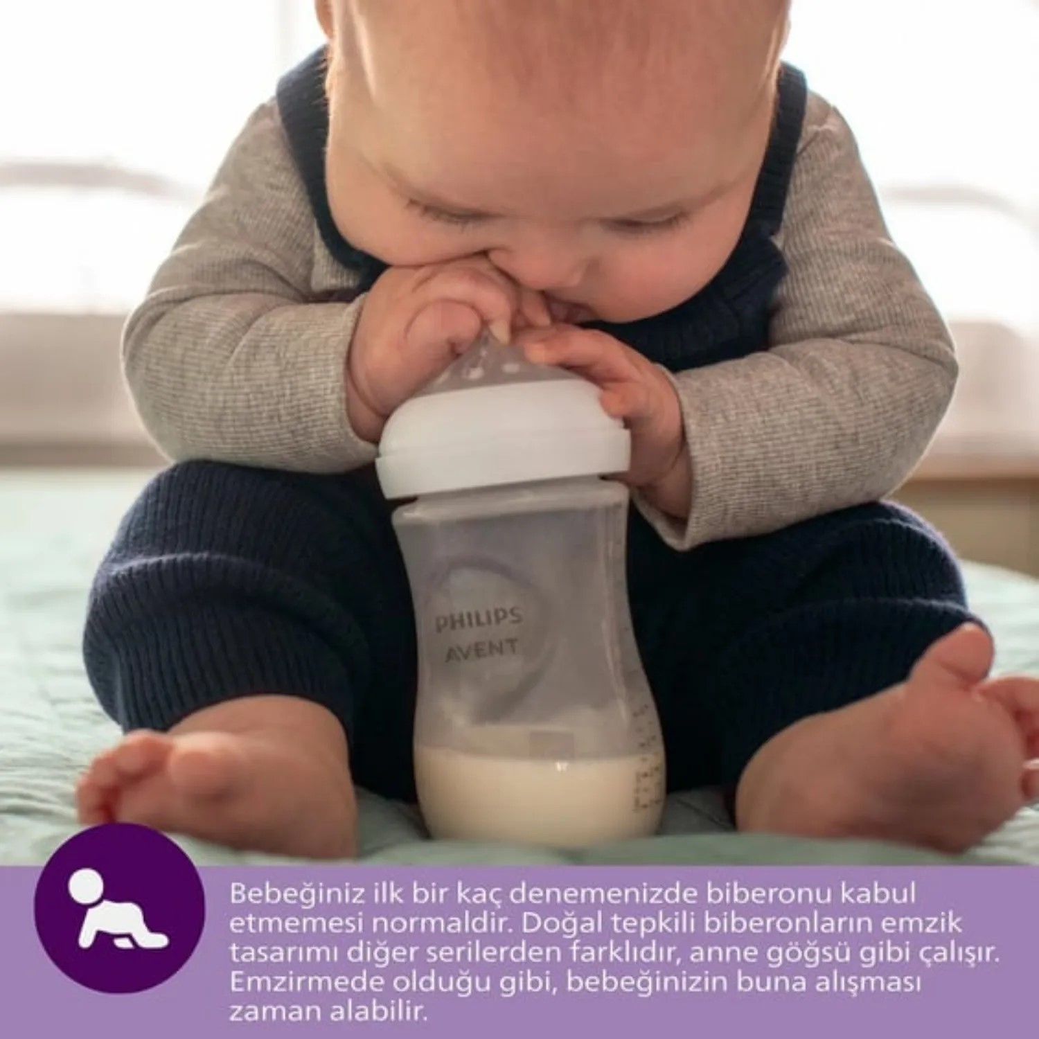 Philips Avent Doğal Tepkili Biberon Emziği 2li 2 Numara 0+ Ay