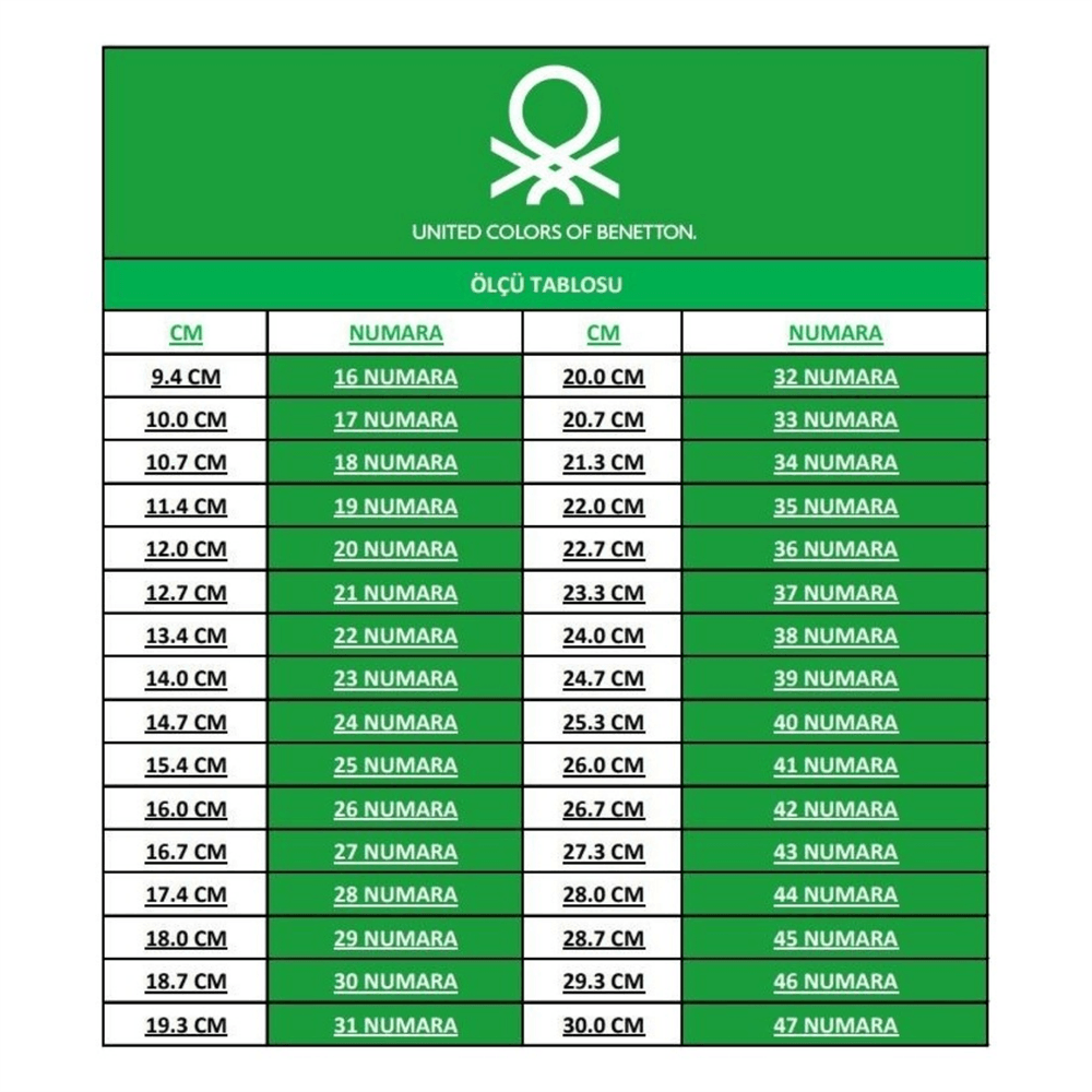 Benetton BN-30653 Yeşil Spor Ayakkabı