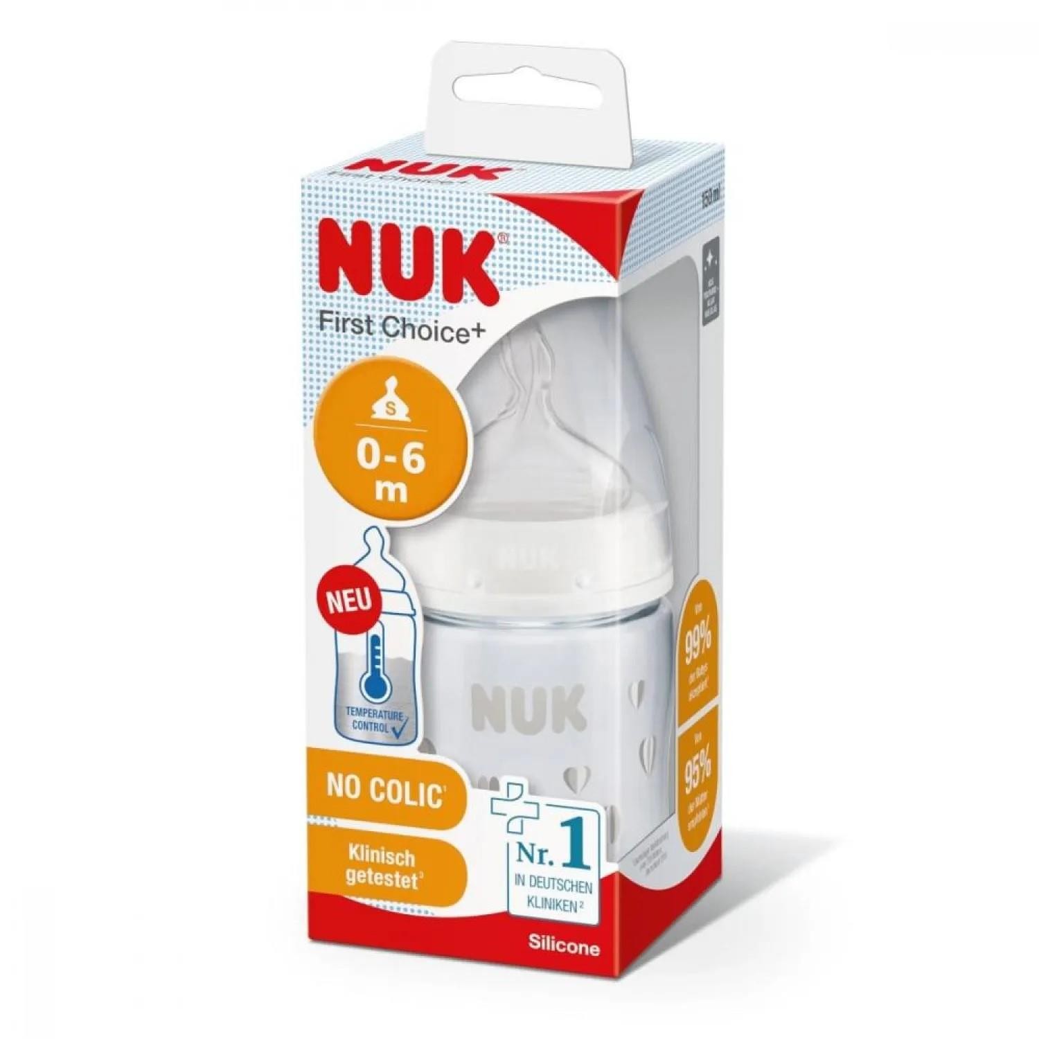 Nuk FC Plus Dereceli PP Biberon 150 ml Beyaz