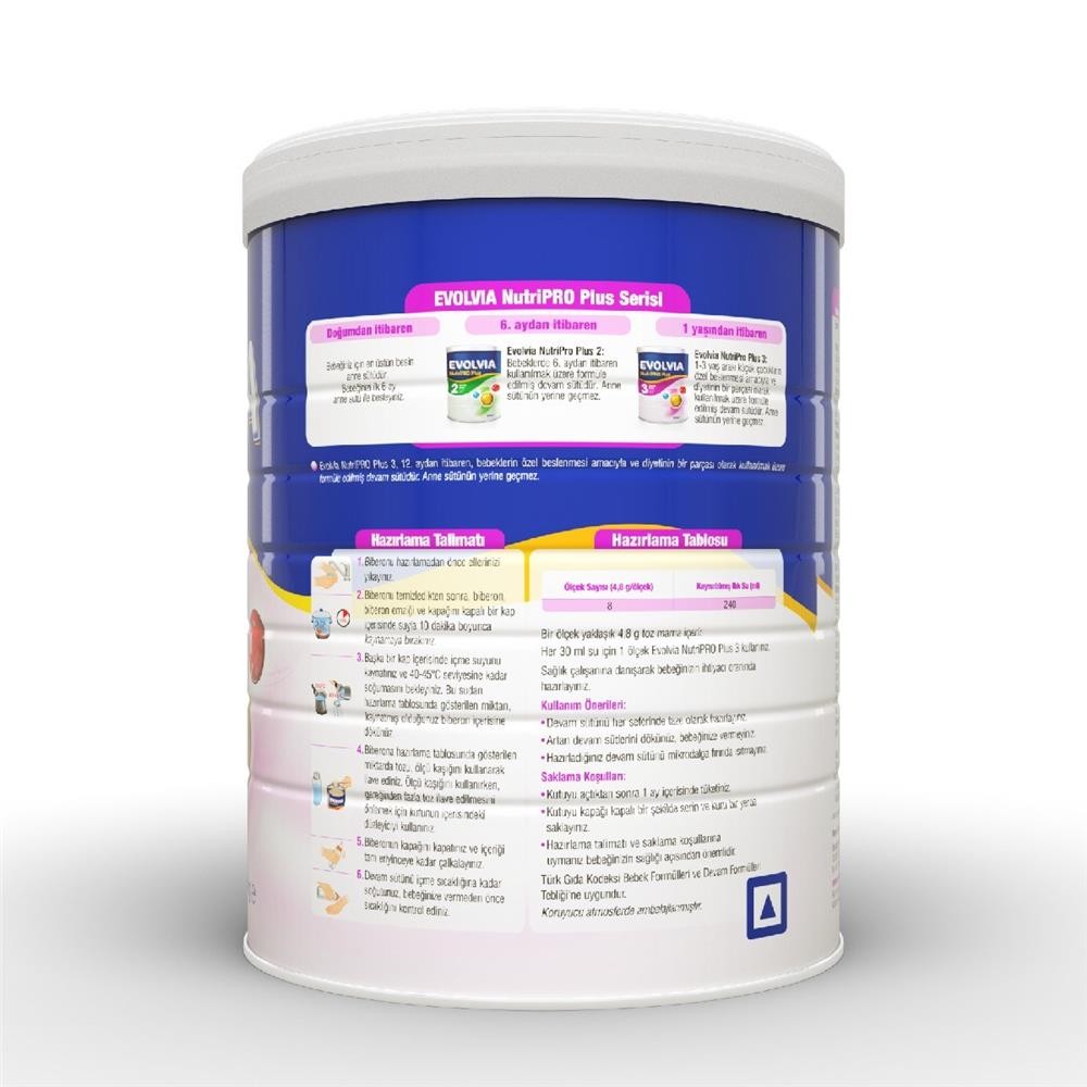 Evolvia Nutripro Plus 3 Devam Sütü Maması 800 Gr