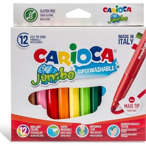 Carioca Jumbo Yıkanabilir Keçeli Boya Kalemi 12li