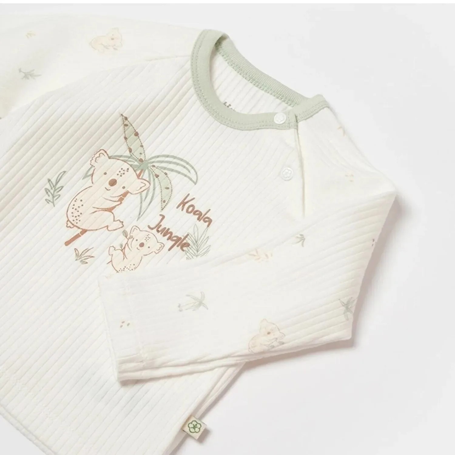 Bibaby Organik Sweatshirt Koala Jungle Mint