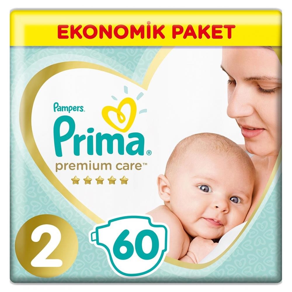 Prima Premium Care Bebek Bezi 2 Beden Mini 4-8 Kg 60Lı Ekonomik Paket