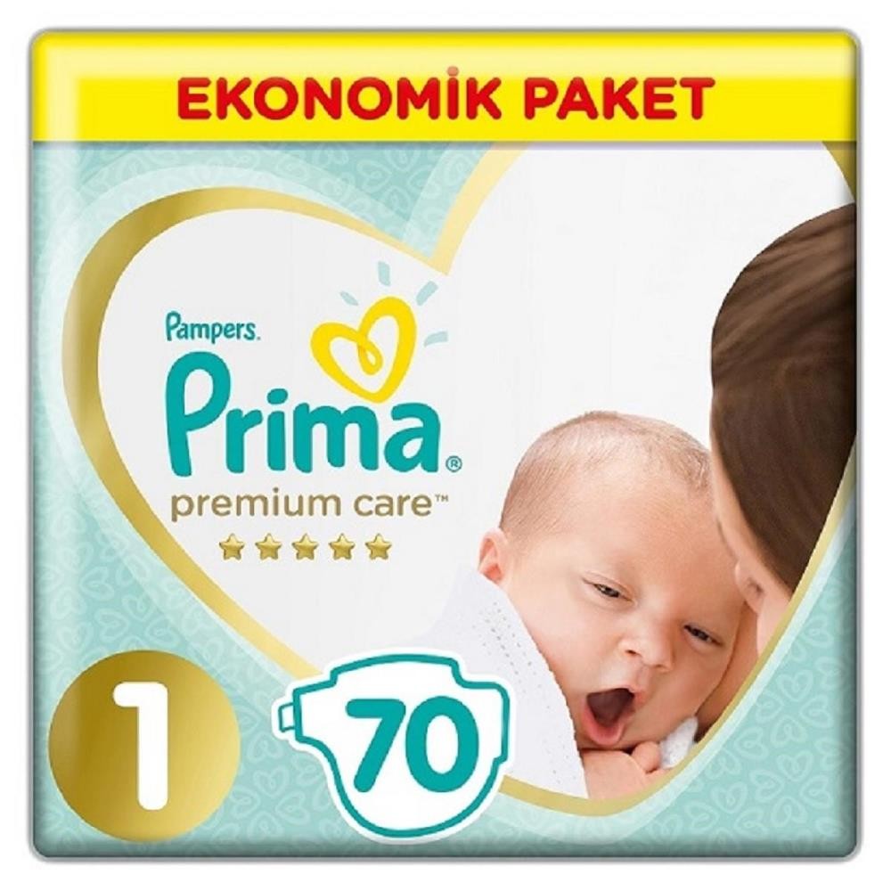 Prima Premium Care Bebek Bezi 1 Beden Yenidoğan 70Li Ekonomik Paket