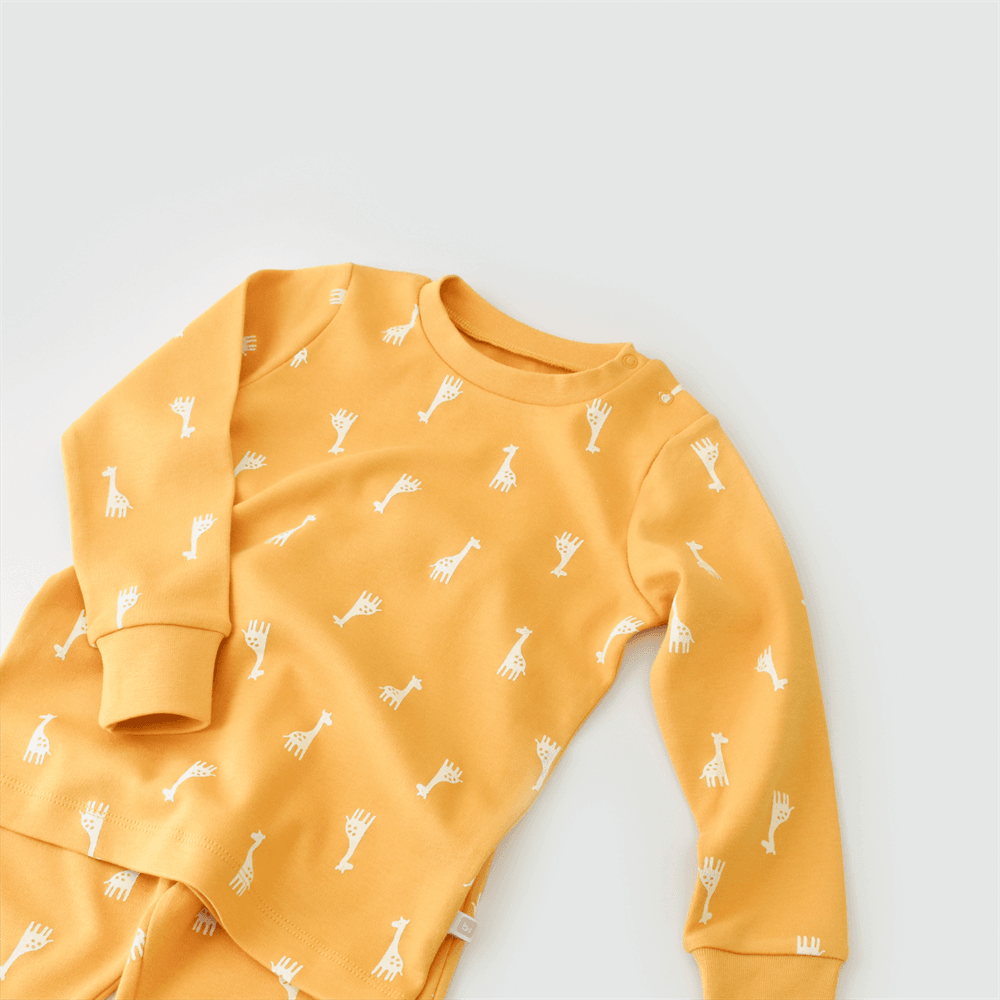 Bibaby Pijama Takımı Happy Graffe Hardal