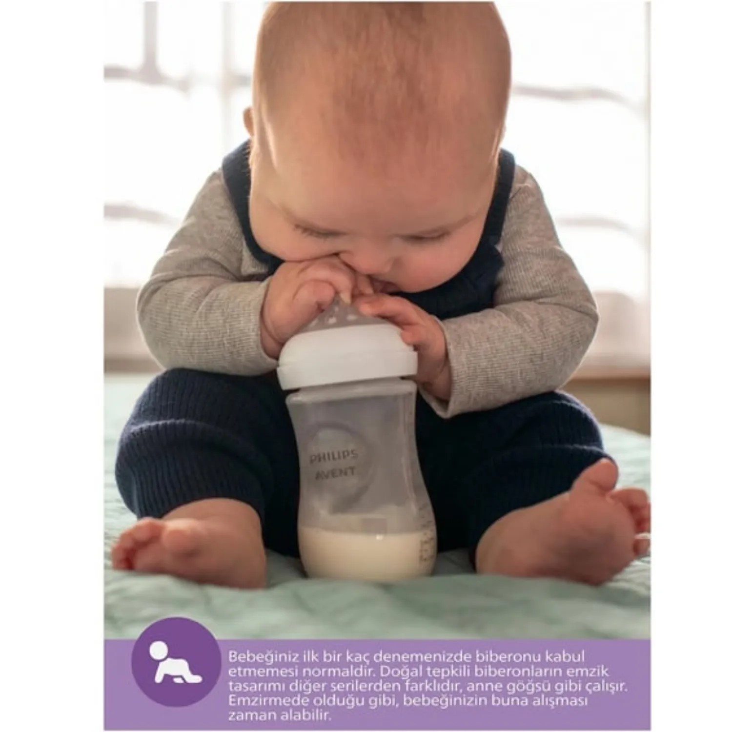 Philips Avent Doğal Tepkili PP Biberon Seti 2li 125ml 0+ Ay