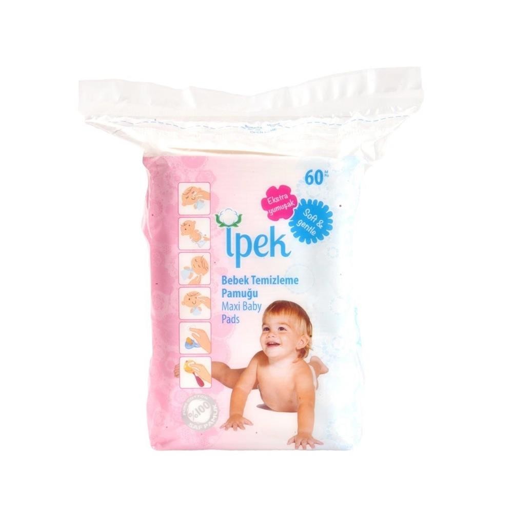 İpek Bebek Temizleme Pamuğu 60Lı