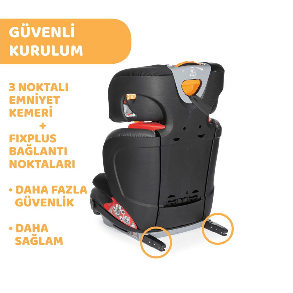 Chicco Oasys 23 Fixplus Evo Oto Koltuğu 15-36 Kg Jet Black