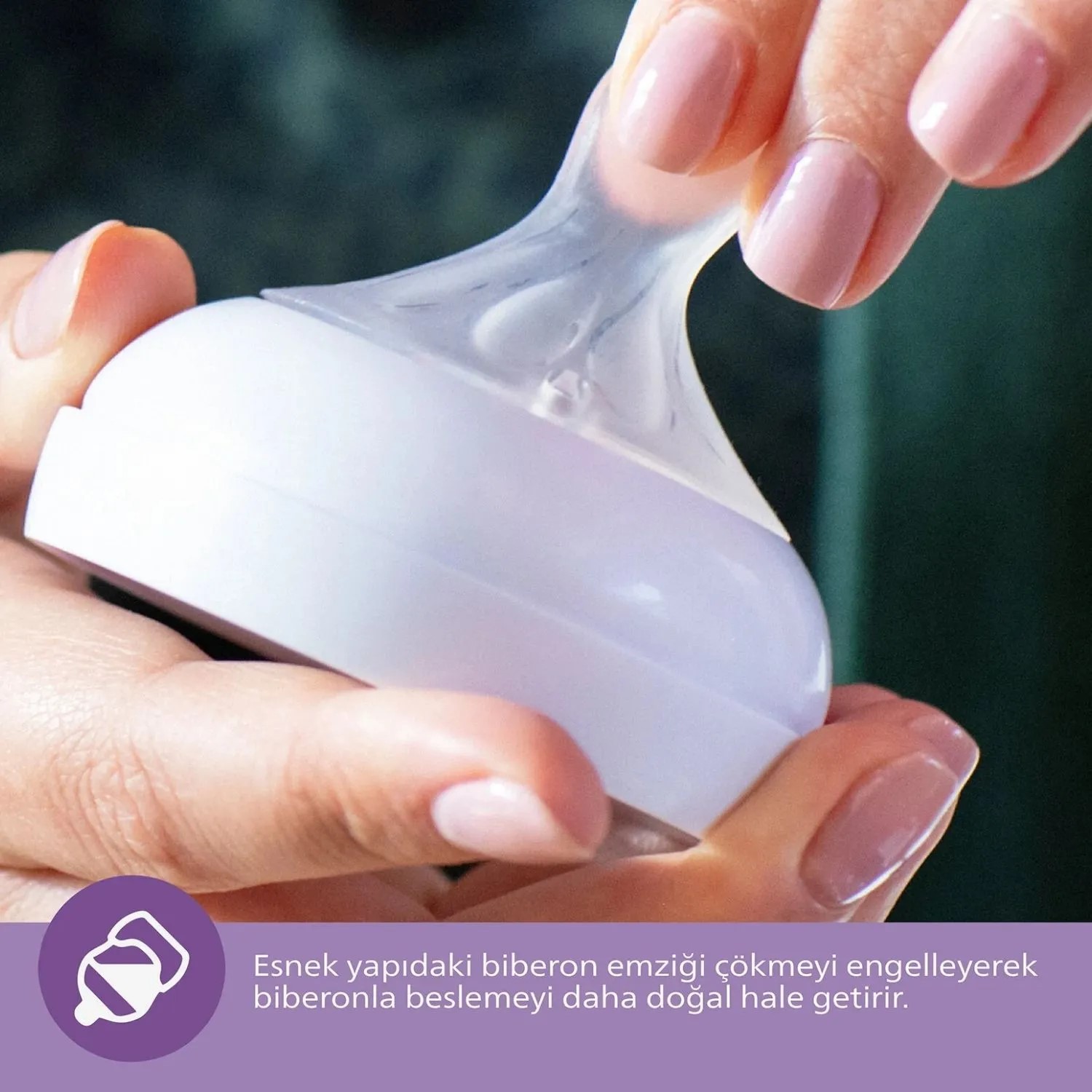 Philips Avent Doğal Tepkili Biberon Emziği 2li 3 Numara 1+ Ay