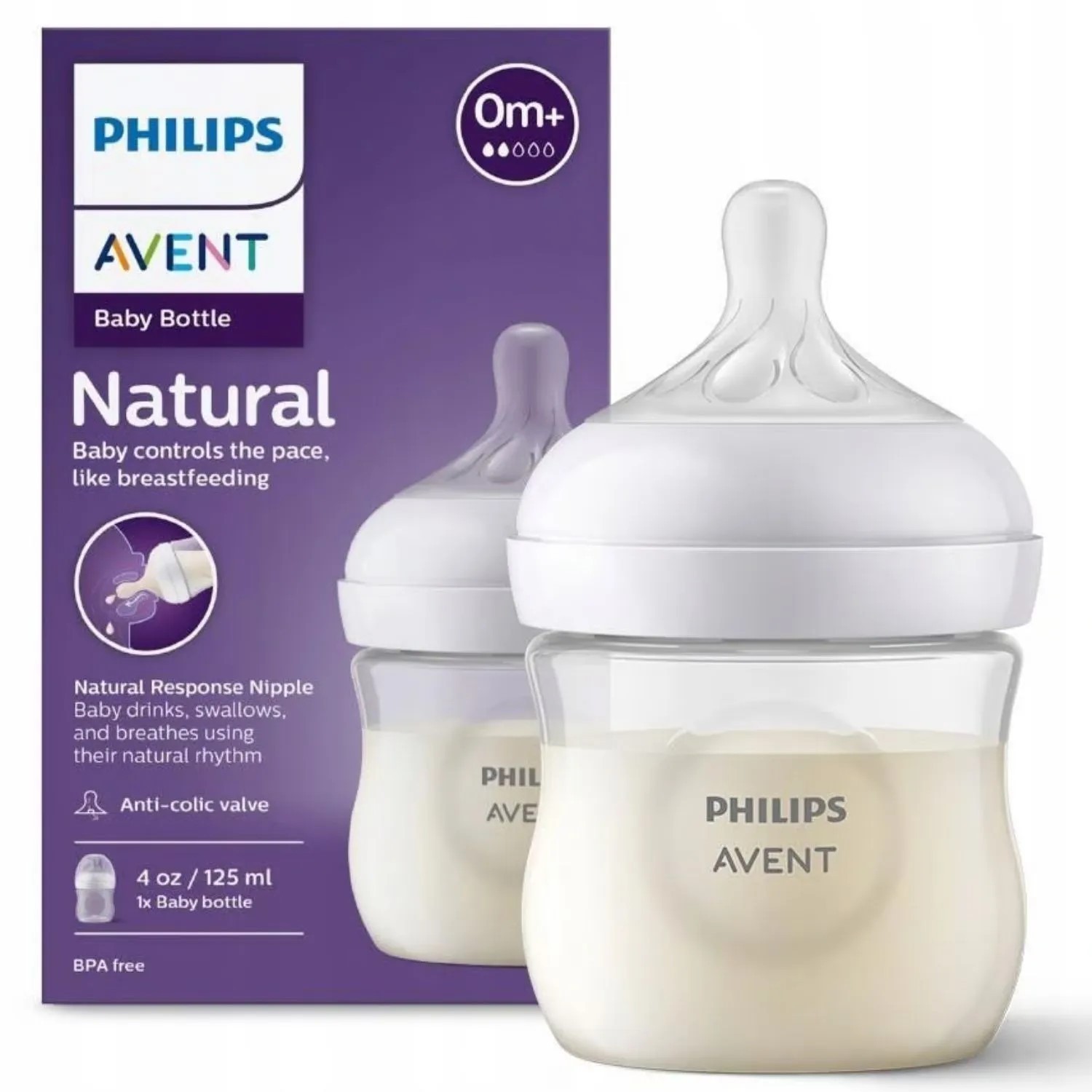 Philips Avent Doğal Tepkili  PP Biberon 125ml 0+ Ay