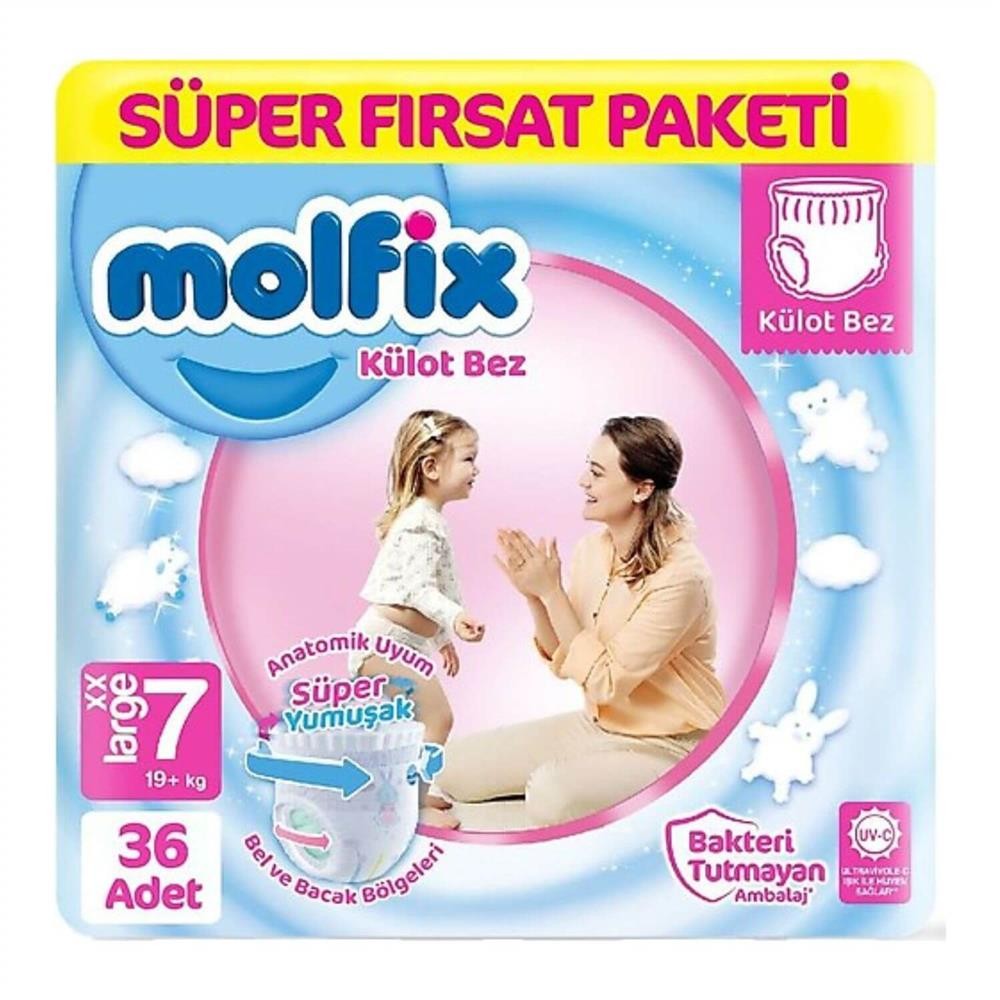 Molfix Külot Bebek Bezi 7 Beden Xxlarge 36Lı Süper Fırsat Paketi