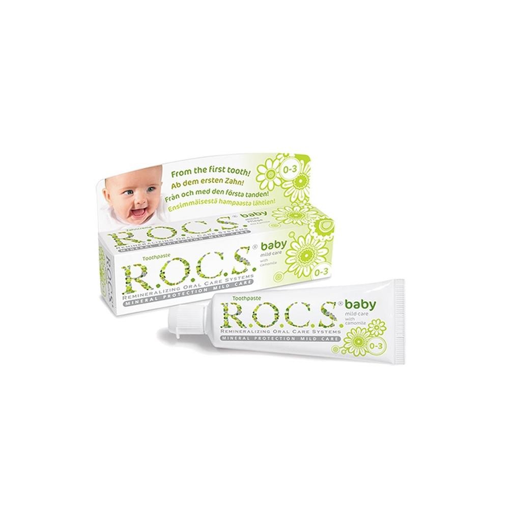 Rocs Baby Bebek Diş Macunu Florürsüz Papatya Özlü 35 Ml 0-3 Yaş Papatya Özlü