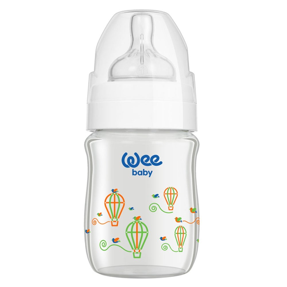 Wee Baby Klasik Plus Geniş Ağızlı Isıya Dayanıklı Cam Biberon 120 Ml