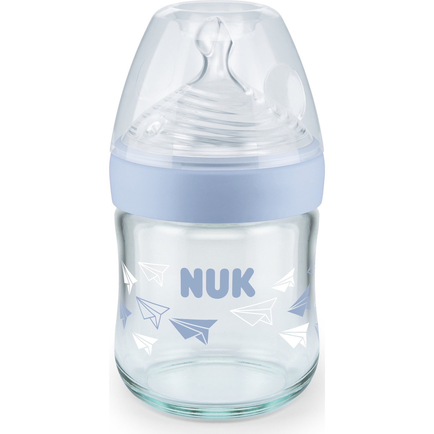 Nuk Silikon Emzikli Nature Sense Cam Biberon 120 ml Mavi